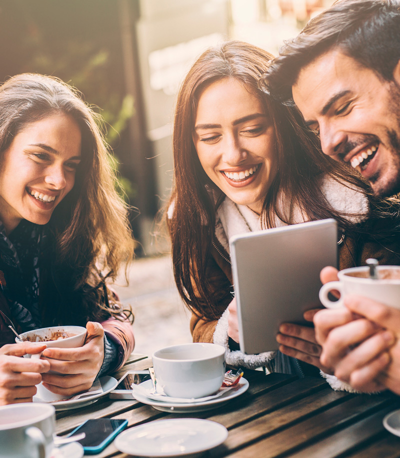 Friends having a coffee